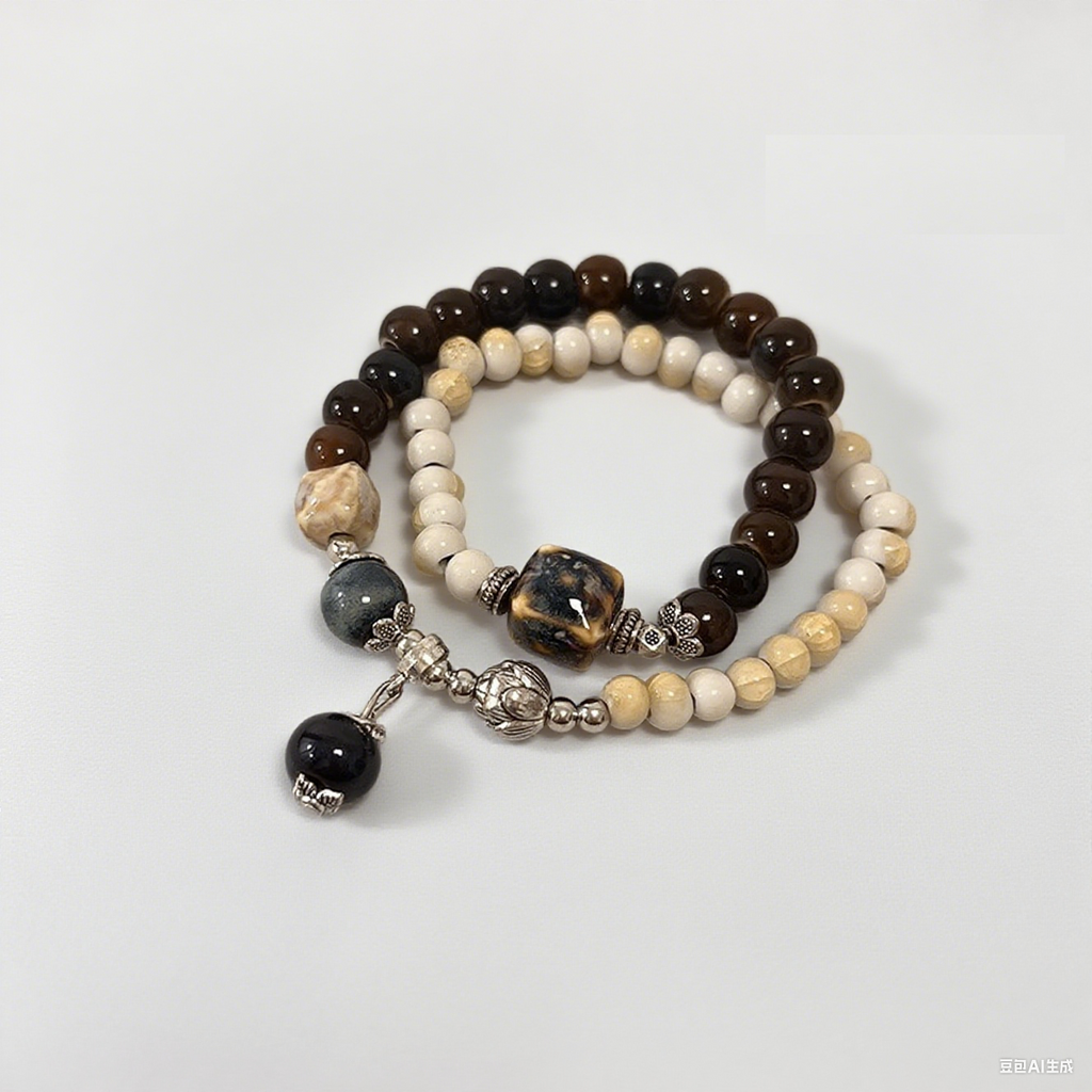 Ceramic Beaded Bracelets with Chinese Cultural Elements