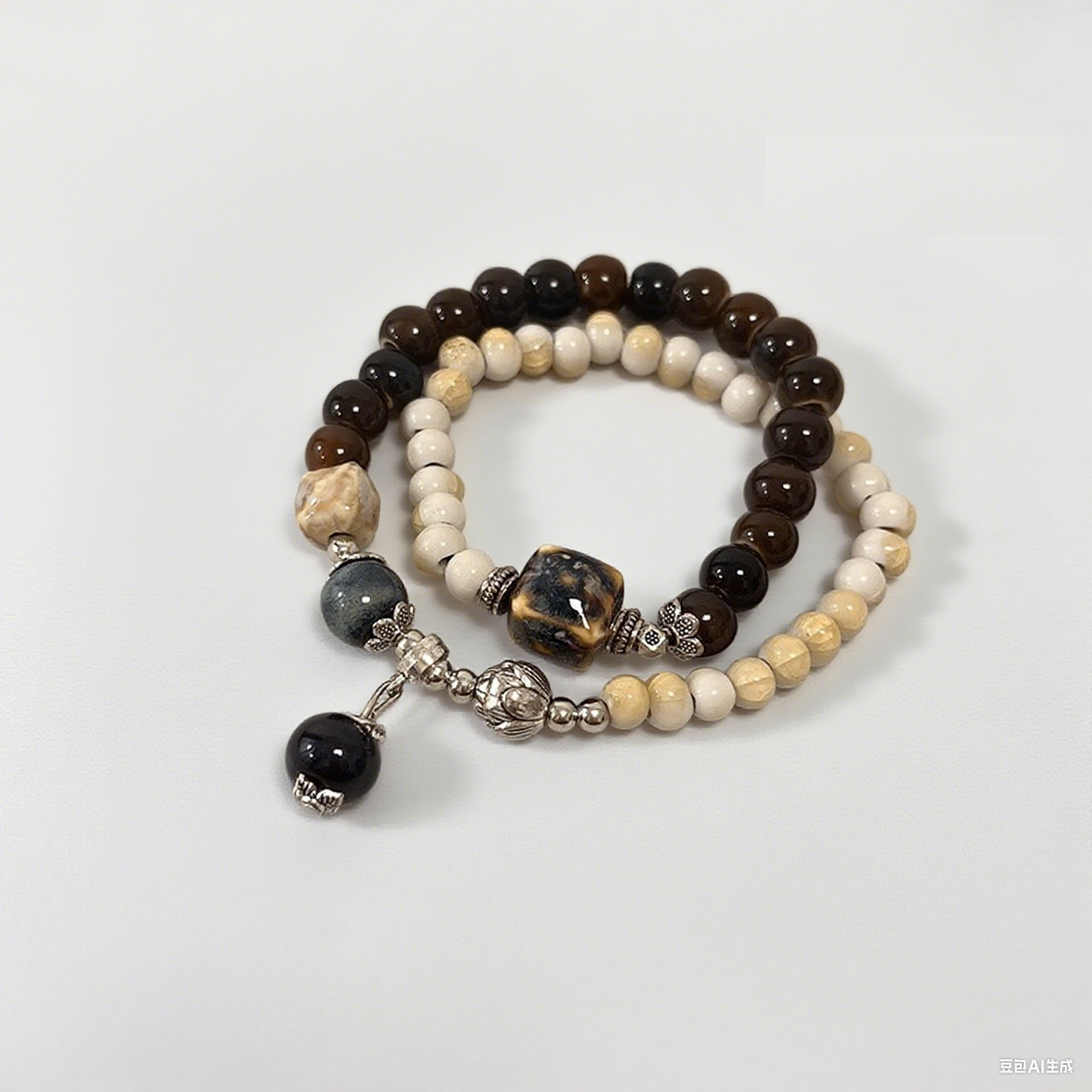 Ceramic Beaded Bracelets with Chinese Cultural Elements
