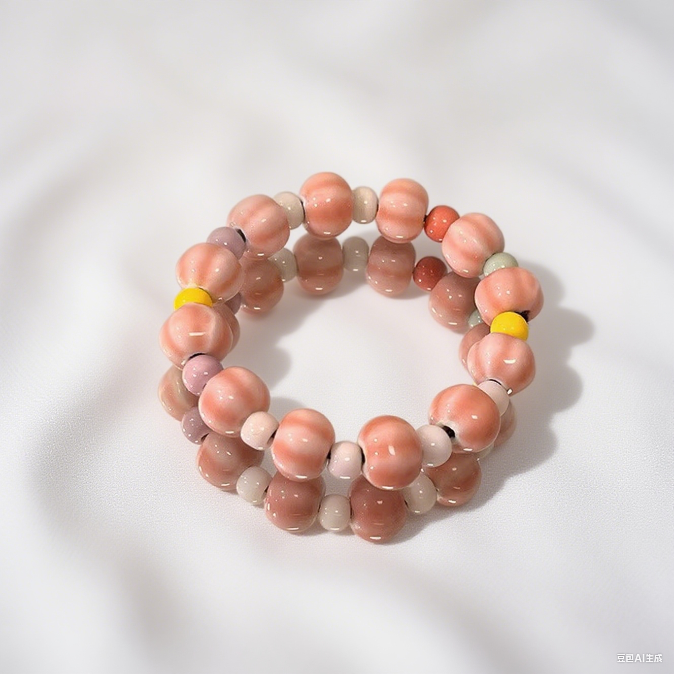 Ceramic Beaded Bracelets with Chinese Cultural Elements