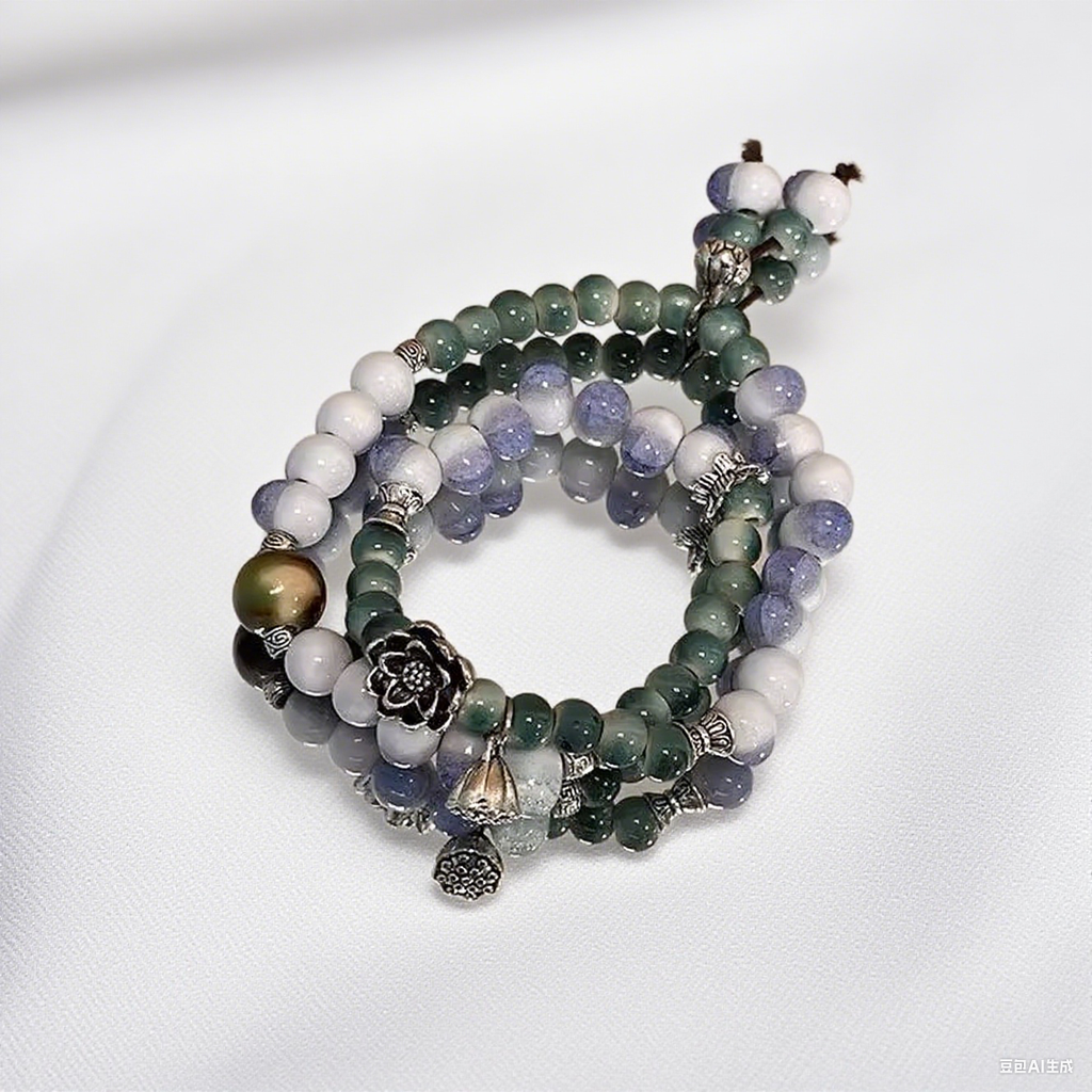 Ceramic Beaded Bracelets with Chinese Cultural Elements