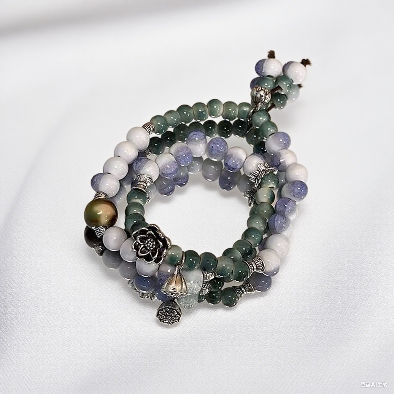 Ceramic Beaded Bracelets with Chinese Cultural Elements