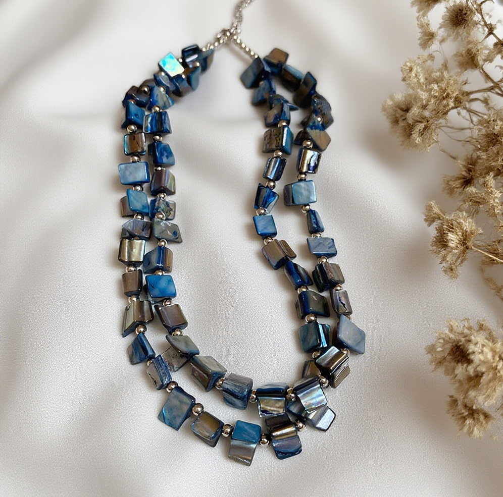 Natural Stone & Shell Layered Necklaces