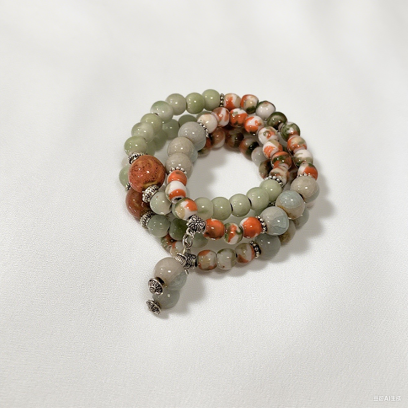 Ceramic Beaded Bracelets with Chinese Cultural Elements