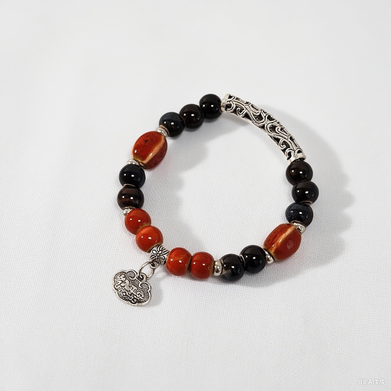 Ceramic Beaded Bracelets with Chinese Cultural Elements