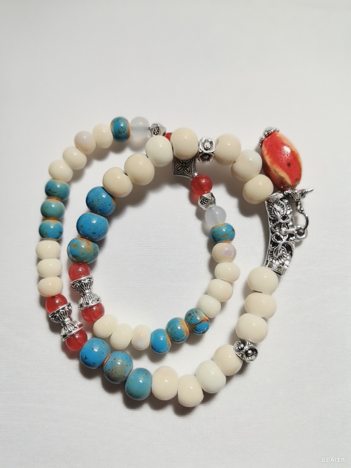 Ceramic Beaded Bracelets with Chinese Cultural Elements